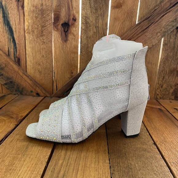 Valenti Franco Shoes - Valenti Franco Becci Glitter Rhinestone Heel Bootie